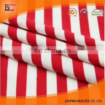 Cotton yarn-dyed ammonia strip pattern single jersey
