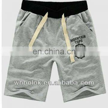 Custom tapered gym shorts mens knitted cotton elastic waist mens pants