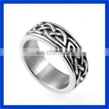 high quality stainless steel men's claddagh ring