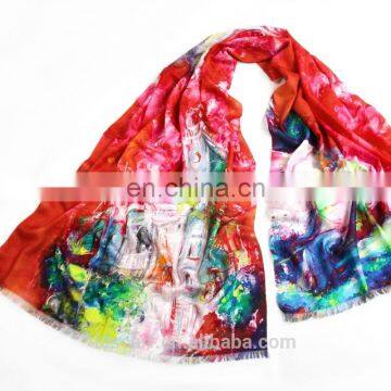 Valentine's day gifts winter digital printing women woolen scarves