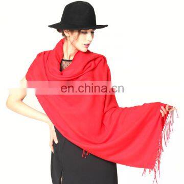 2017 110g 100% Real Cashmere Soft Feeling Plain Red Color Blanket Scarf For Present !