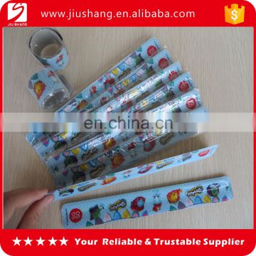 Custom cheap PVC slap bracelet for promotion