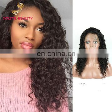 Youth Beauty Hair top quality brazilian virgin remy hair unprocessed raw hair lace front wig in natural curl wholesale price