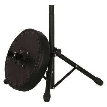 Good Quality Height-adjustable Leather and Iron Round Drum Stool photo-2