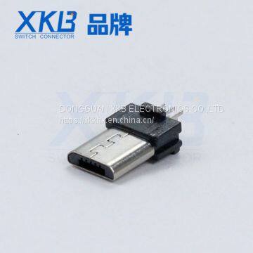 Factory Direct Supply Micro 5p Plug Solder Plate Type Micro Usb Connector