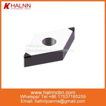 PCBN Tip CBN Cutting Inserts Continuous Finishing Turning Machining Powder Metallurgy Pulley With CCGW Inserts
