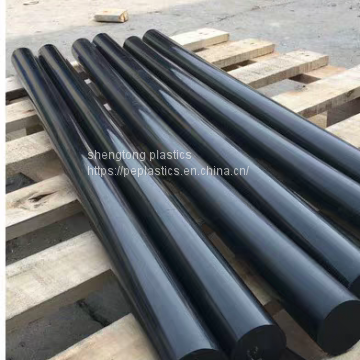 10mm to 300mm diameter uhmw pe plastic rod white and black color