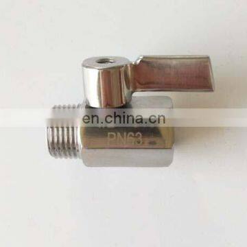 High quality stainless steel 1/2" BSP mini ball valve FXM two way valve