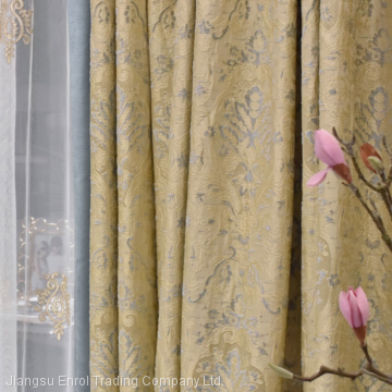 European 100% Polyester Fabric Jacquard Curtain