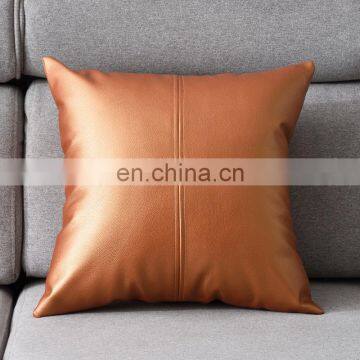 Modern Style PU Leather Patchwork Pillow Case Sofa Cushion Cover photo-2