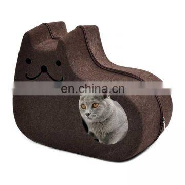 Luxury Cute Felt Cat Shaped Cat Window Bed Cave