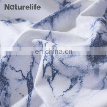 High Quality Luxury Marble Design Arabic Print 100% Polyester Queen Size Sheet Bedding Set photo-4