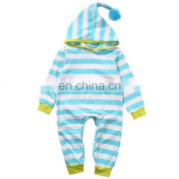 Newborn Cute Striped Rompers Baby Boys Girls Hooded Romper Jumpsuit photo-4