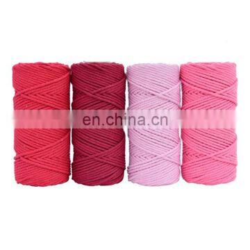 Macrame Cord 100% Cotton 4 Strands Cotton Rope Multiple Use Macrame Cord With Free Sample photo-4