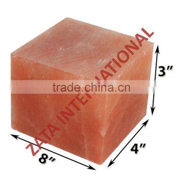 Himalayan Natural Crystal Rock Salt Tiles Plates Slabs Block Size 8 x 4 x 3 Inch for BBQ Barbecue Cooking searing Serving