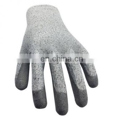 Cut Resistant Polyurethane PU Palm Coated Touchscreen Gloves With EN EU 4543C