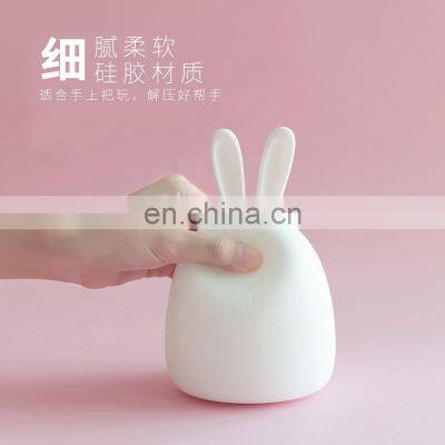 2020 New design silicon cute bunny led night warm light gift for Christmas