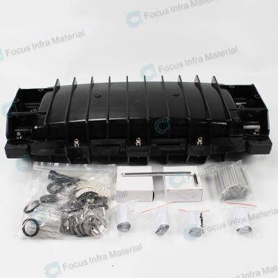 48 Cores to 288 Cores Horizontal Type 3 Inlets 3 Outlets Outdoor Aerial Dome Duct Mounting Fiber Optical Splice Closure photo-2