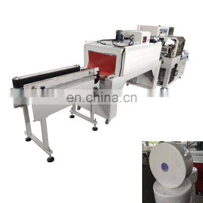 Automatic industrial roll paper shrink packing machine