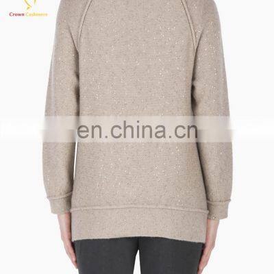 Lady Winter Wholesale Plain Cashmere Sweater Crewneck Pullover photo-2