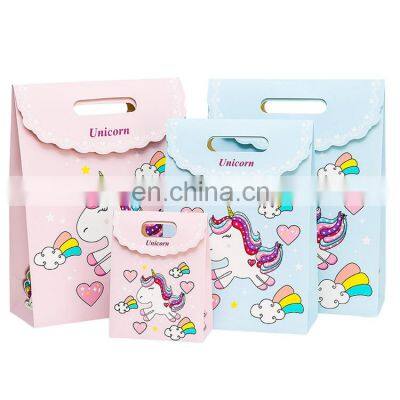 Recycled Personalised Eco Friendly Holiday Unicorn Gift Bags Printed With Logos