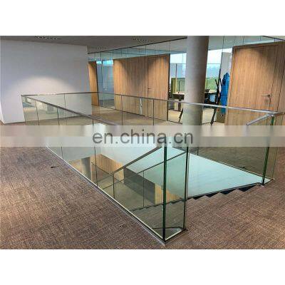 Customized Aluminum U Channel Tempered Glass Frameless Rails