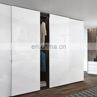 Home Furniture New Design Sliding Door Modern Wooden White Bedroom Closet Wardrobes