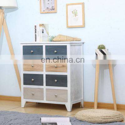Simple Modern Colorful Wood Chest of Drawers Assembled Living Room Cabinet photo-2