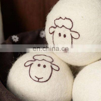 Eco Friendly Pure White Sheep Natural Organic New Zealand Wholesale Wool Dryer Ball photo-3