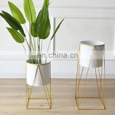 Manufacturing Wholesale Supplies Artifical Metal Gold Stand Indoor Plant Pots Flower photo-4