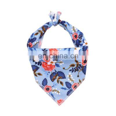 High quality sublimation popular custom soft double sided cotton triangle bandana scarf for cat