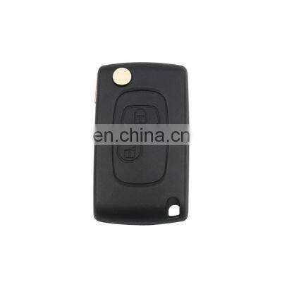 Modified 2 Buttons Filp Folding Remote Car Key Shell For Peugeot 307 107 207 407 Smart Auto Key