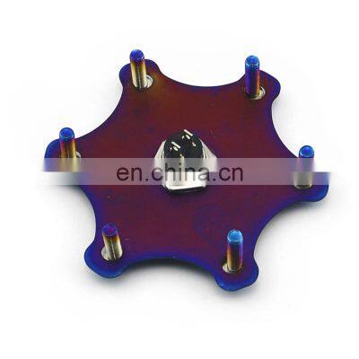 AOSU Universal Auto Car 6 Holes Baking Blue Steering Wheel Center Cap Cover With Bolts photo-5