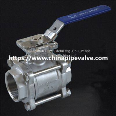 R415 3 Pieces Ball Valve With Mounting Pad