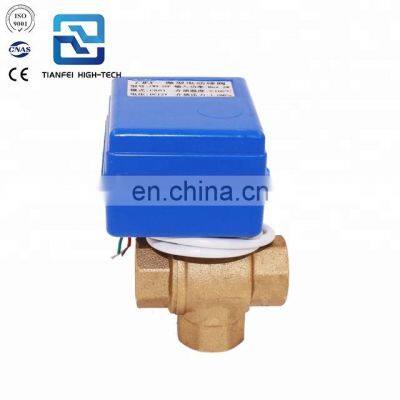 3 Way Motorised Valve 5v 12v Brass DN15 DN20 CWX-20P 1.0B 2nm Mini 12v 3 Way Motorised Valve photo-3