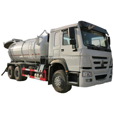 Howo 6x4 18000L vacuum pump sewage suction truck