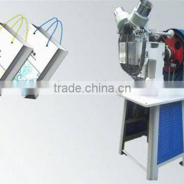 HAS VIDEO 195 Cycles Per Minute 2 Heads Electric Semi Automatic Eyelet Punch Machine For Paper Bag,Non Woven Bag,Shopping Bag photo-2