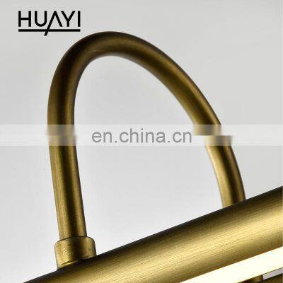 HUAYI China Wholesale Bronze 40watt Nordic Hotel Bedroom Bedside Modern Decorative LED Wall Lamp
