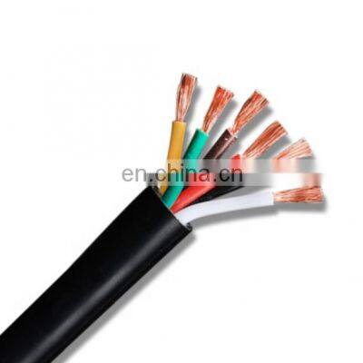 RVV 6 Cores 1.0MM Customizable Wire Electric Power Cable PVC Jacket sheath Flexible wires Cables