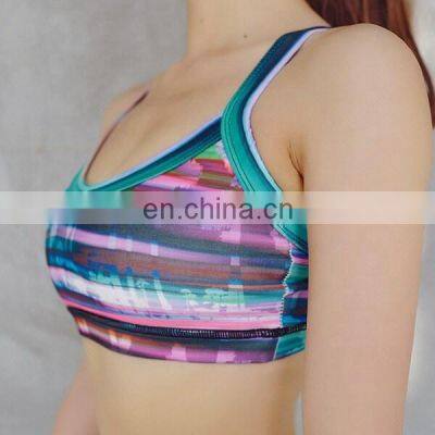 Wholesale Costume Made High Quality Printed Yoga Bra photo-3