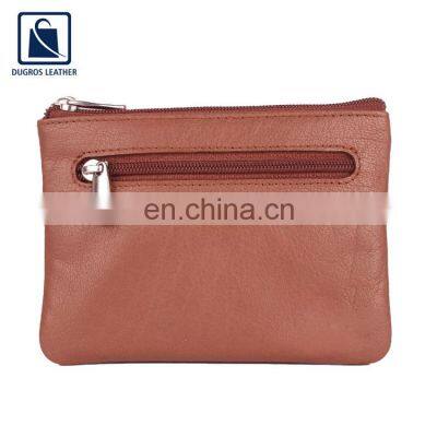 Premium Quality Hot Selling Nickle Fitting Zipper Closure Type Genuine Leather Key Case for Wholesale Purchase