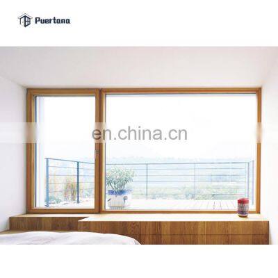 Usa Swing Open Style And Aluminium Frame Wood Window With Triple Tempered Glazed photo-5