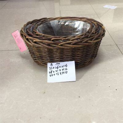 Wholesale Inventory Wicker Basket Picnic Basket With Liner photo-2