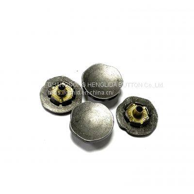 HLD Button Factory Wholesale 15mm plating spring snap button for garment