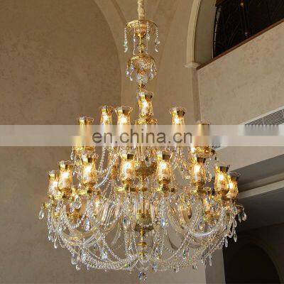 hotel wedding lighting decoration hanging modern banquet hall large chandelier lighting crystal luxury