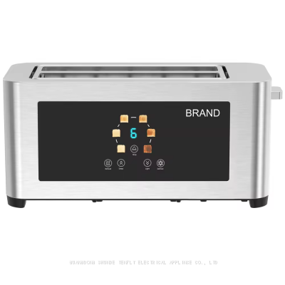 Tenfly Touch Screen 4 Slice Toaster, Stainless Steel Long Slot Home Breakfast Maker Sandwich Maker Bread Toaster Factory Custom photo-2