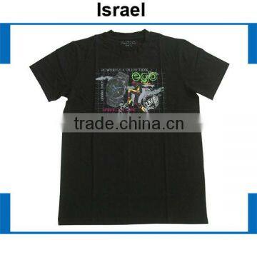 Black color spandex anti-shrink men T-shirt/O neck T-shirt for men/men's round neck T-shirt