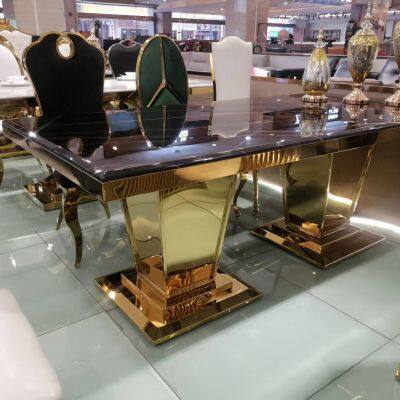 Luxury Table Wedding Event Table Home Furniture Dining Table Stainless Steel