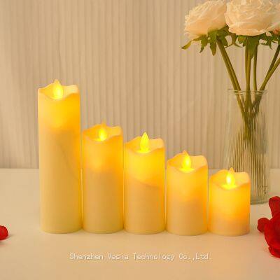 Flameless Pillar Candle Battery Operated with Remote Control for Christmas Deco