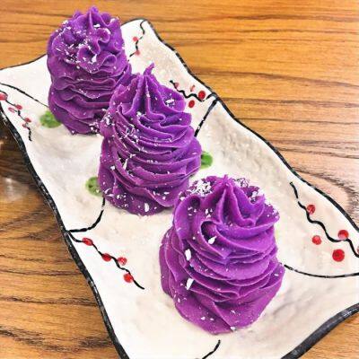 Purple Sweet Potato Puree 500g | Frozen Fresh No Added Sugar | Baby Food & Baking Ingredient